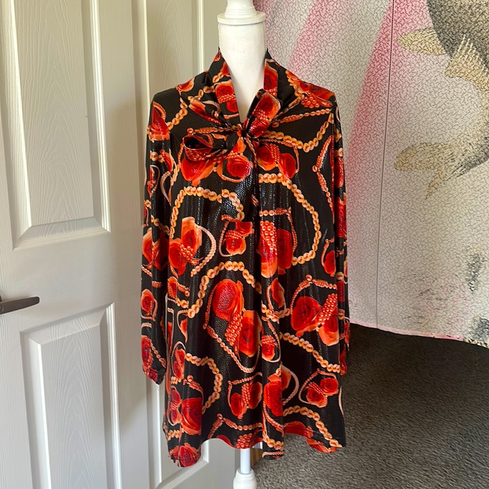 NWOT faux snakeskin dress/long shirt